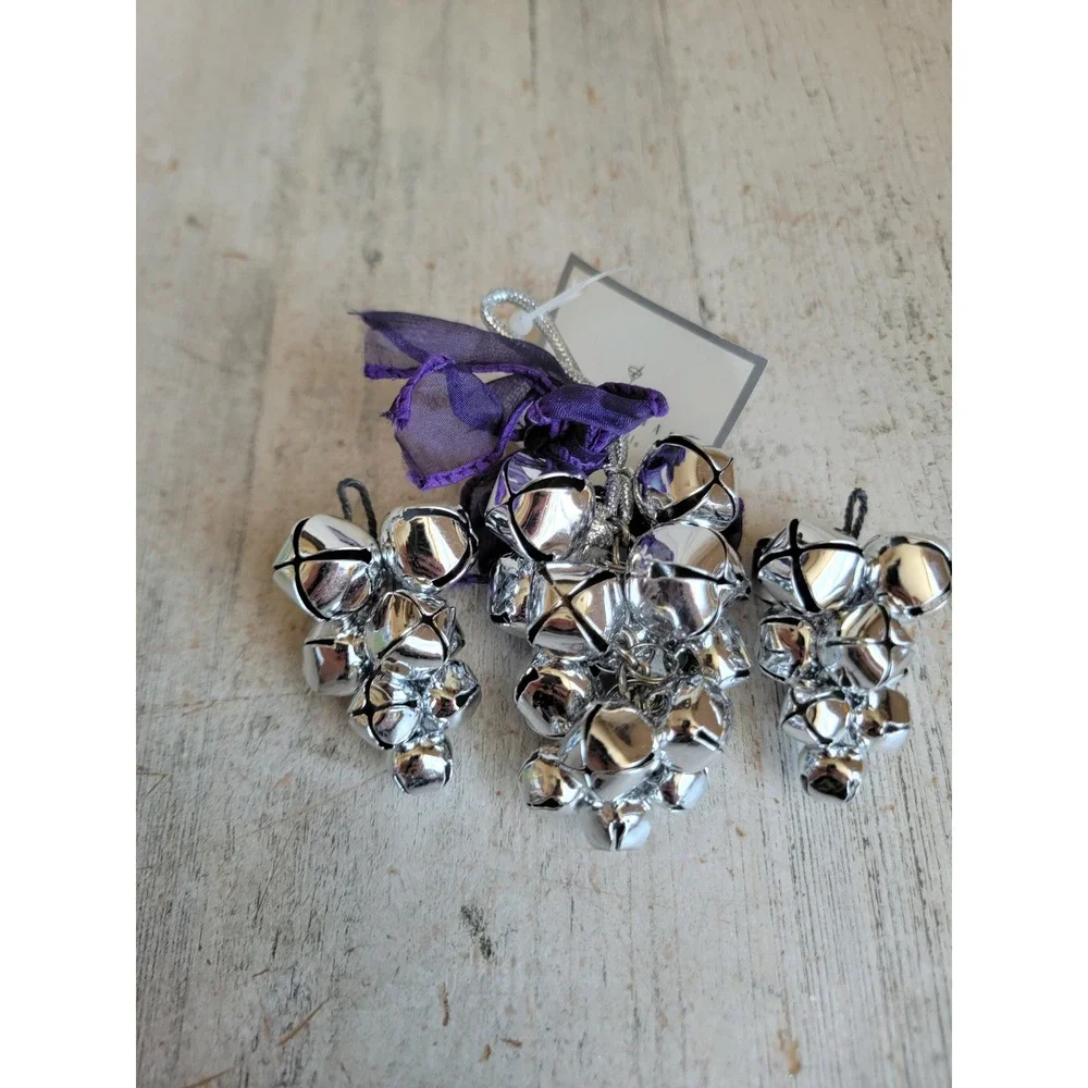 Pottery Barn RARE jingle Bell Garland Xmas metal home decor hanging